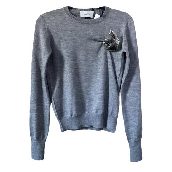 Grey Emoji Virgin Wool Sweater $705 Small - Picture 1 of 4